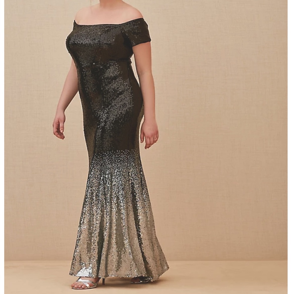 Torrid Black Ombré Sequin BodyCon Formal Dress